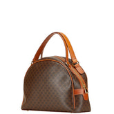 セリーヌ マカダム ハンドバッグ ブラウン PVC レザー レディース CELINE 【中古】